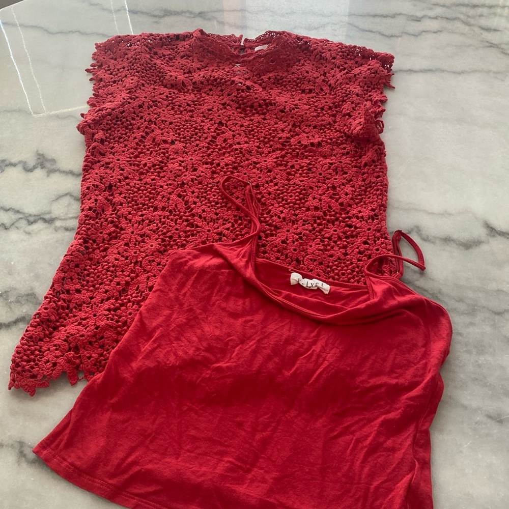 Red Lace Top by Velvet